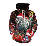Christmas Reindeer Print Hoodie Couple Matching Hoodies Unisex Long Sleeve Hooded Xmas Outfit