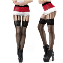Christmas Women Girls Fake Black Stockings Leggings Fun Leggings