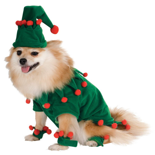 Cute Christmas Dog Cat Pet Costumes With Hat and Foot Guard 6PCS