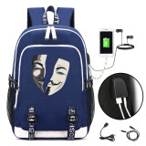 Chad Wild Clay School Book Bag Big Capacity Rucksack Travel Bag With USB Charging Port