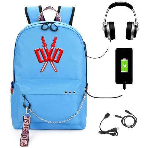Chad Wild Clay Cross Shoulder Bag School Book Bag With USB Charging Port
