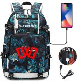 Chad Wild Clay Fashion School Book Bag Capacity Rucksack Travel Bag With USB Charging Port