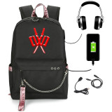 Chad Wild Clay Cross Shoulder Bag School Book Bag With USB Charging Port