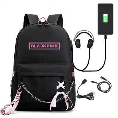 Blackpink Students Backpack School Book Bag Big Capacity Rucksack Travel Bag