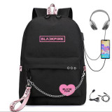 Blackpink Students Backpack School Book Bag Big Capacity Rucksack Travel Bag