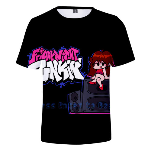 Friday Night Funkin Color Printed Fashion Short Sleeves T-shirt