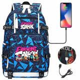 Friday Night Funkin School Book Bag Students Backpack Travel Bag With USB Charging Port