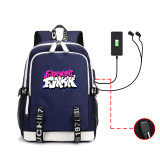 Friday Night Funkin School Book Bag Big Capacity Rucksack Travel Bag With USB Charging Port