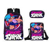 Friday Night Funkin Youth Kids School Backpack Book Bag With Lunch Box Bag and Pencil Bag 3 Piece Set