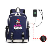Friday Night Funkin School Book Bag Big Capacity Rucksack Travel Bag With USB Charging Port