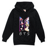 BTS Kids Fashion  Loose Casual Hoodie Long Sleeves Unisex Hooded Sweatshirt