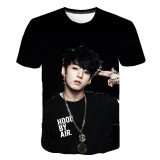 BTS Fashion 3-D Print Summer Short Round Neck  Sleeves Casual Unisex T-shirt