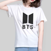 BTS Summer Short Sleeves Casual Loose Girls Women Round Neck T-shirt