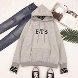 BTS Fashion Fake Two Pieces Casual Girls Women Hoodie