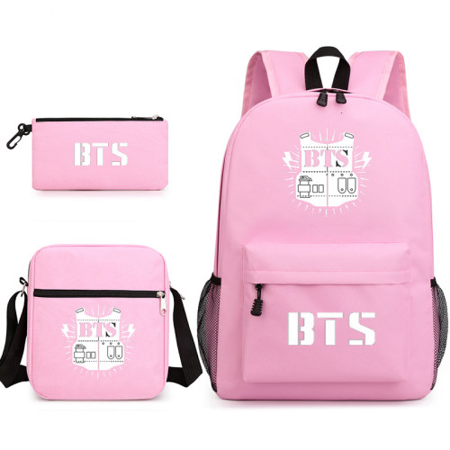 BTS Backpack Trendy Backpack Set Backpack Messenger Bag and Stationery Bag Set