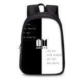 BTS Fashion Cross Shoulder Bag Youth Adults School Backpack Day Bag Students Backpack