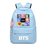 BTS Fashion Cute Students Backpack Casual Travel Bag