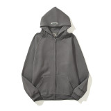 ESSENTIALS Fashion Zipper Jacket Hooded Long Sleeve Unisex Winter Fall Coat