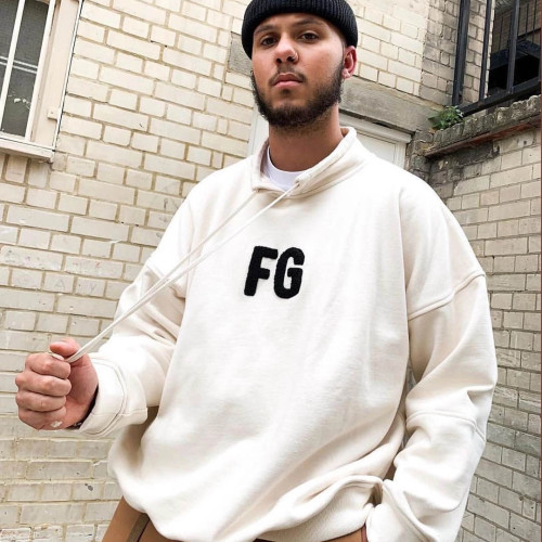 ESSENTIALS FG Hoodie Casual Hip Hop Unisex Streetstyle Round Neck Sweatshirt