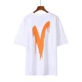 Vlone Fashion Print Short Sleeve T-shirt Youth Adults Unisex Summer Tee