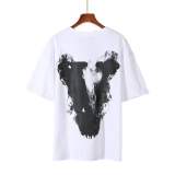 Vlone Trendy Print Loose Casual Tee Short Sleeve Men Women Streetwear T-shirt