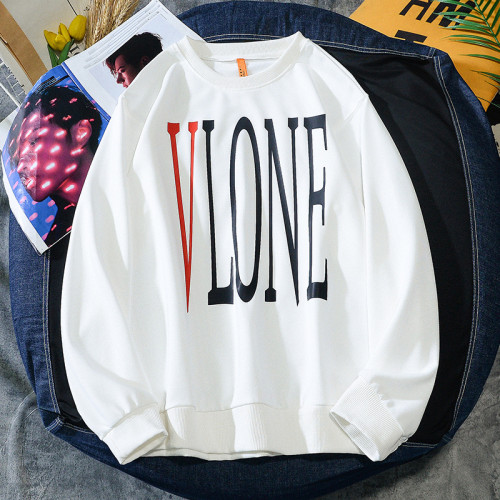 Vlone Fashion Loose Casual Round Neck Long Sleeves Unisex Sweatshirt