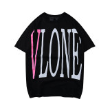 Vlone Trendy Short Sleeve Loose Casual T-shirt Youth Adults Unisex Summer Tee
