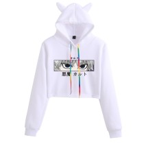 Hunter X Hunter Trendy Hoodie Cute Cat Ear Crop Top Girls Women Hooded Sweatshirt