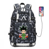 Hunter X Hunter Big Capacity Rucksack Casual Fashion Students School Backpack With USB Charging Port