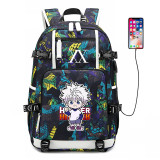 Hunter X Hunter Big Capacity Rucksack Casual Fashion Students School Backpack With USB Charging Port