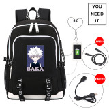 Hunter X Hunter Big Capacity Rucksack Travel Backpack Students School Backpack With USB Charging Port