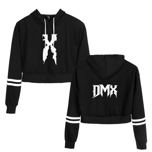 DMX Fashion Crop Top Long Sleeves Casual Girls Women Trendy Hoodie