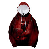DMX 3-D Fashion Print Hoodie Loose Long Sleeve Pullover Hooded Unisex Sweatshirt