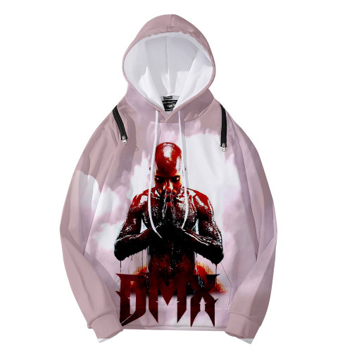 DMX 3-D Fashion Print Hoodie Loose Long Sleeve Pullover Hooded Unisex Sweatshirt
