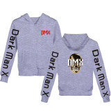 DMX Kids Fashion Hip Hop Unisex Casual Jacket Casual Loose Zip Up Hoodie Coat