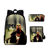 DMX Backpack Set 3pcs Students School Bacpack With Lunch Bag and Pencil Bag Set