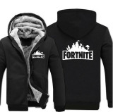 Fortnite Fashion Fleece Inside Coat Thick Winter Warm Cozy Long Hooded Coat Outfit For Boys Men