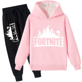 Fortnite Fashion Sweatsuit Kids Girls Boys Hooded Sweatshirt and Jogger Pants Set