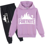 Fortnite Kids Girls Boys Casual Sweatsuits Long Sleeve Hoodie and Sweatpants Set