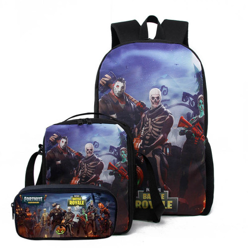 Fortnite Fashion Backpack Students School Backpack With lunch Bag and Pencil Bag Set