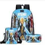 Fortnite Backpack Set Students School Big Capacity Backpack With lunch Bag and Pencil Bag Set