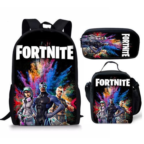 Fortnite Backpack Set Students School Backpack With lunch Bag and Pencil Bag Set