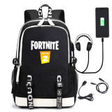 Fortnite Big Capacity Rucksack Students Bookbag Travel Backpack Computer Backpack With USB Charging Port