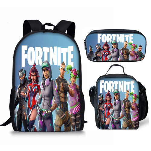 Fortnite Backpack Set Students School Backpack With lunch Bag and Pencil Bag Set