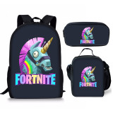 Fortnite Backpack Set Students School Backpack With lunch Bag and Pencil Bag Set