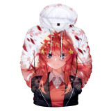 The Quintessential Quintuplets 3-D Print Hoodie Casual Loose Unisex Hooded Sweatshirt Outfit