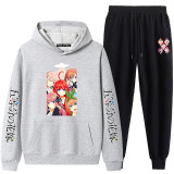 The Quintessential Quintuplets Fashion  Unisex Casual Hooded Sweatshirt and Jogger Pants Set