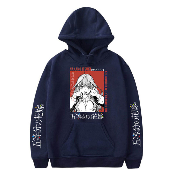 The Quintessential Quintuplets Fashion Print Hoodie Casual Unisex Hooded Sweatshirt Long Sleeves Loose Hoodie