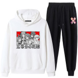 The Quintessential Quintuplets Fashion  Unisex Casual Hooded Sweatshirt and Jogger Pants Set