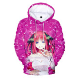 The Quintessential Quintuplets Fashion 3-D Print Hoodie Casual Unisex Hooded Sweatshirt Outfit
